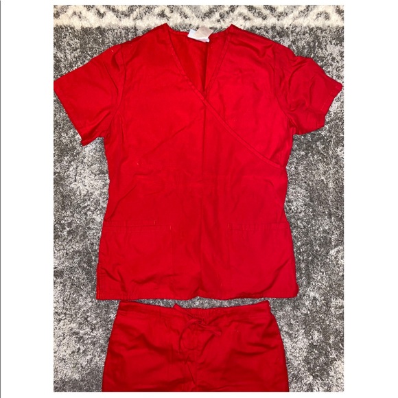 SB Scrubs Red Uniform Set
